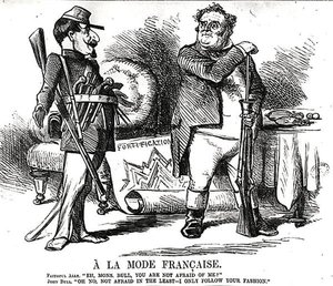 A La Mode Francaise, uit Punch, of de London Charivari, 4 augustus 1860 door English School